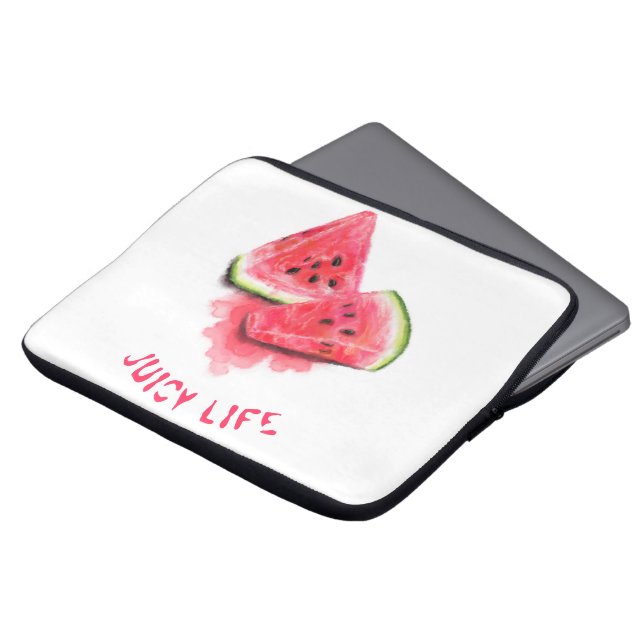 Red Sweet Juicy Watermelon Pieces Duftsch Zeichnen Laptopschutzhülle (Vorne Oben)