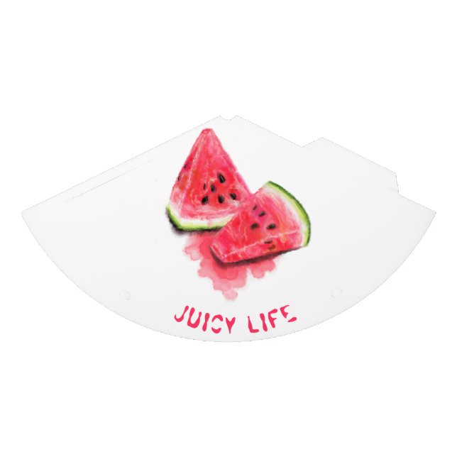 Red Sweet Juicy Watermelon Pieces - Frische Pasta  Partyhütchen (Vorderseite)
