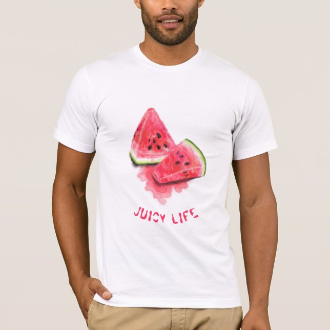 Red Sweet Juicy Watermelon Pieces - Frische Pasta  T-Shirt (Vorderseite)