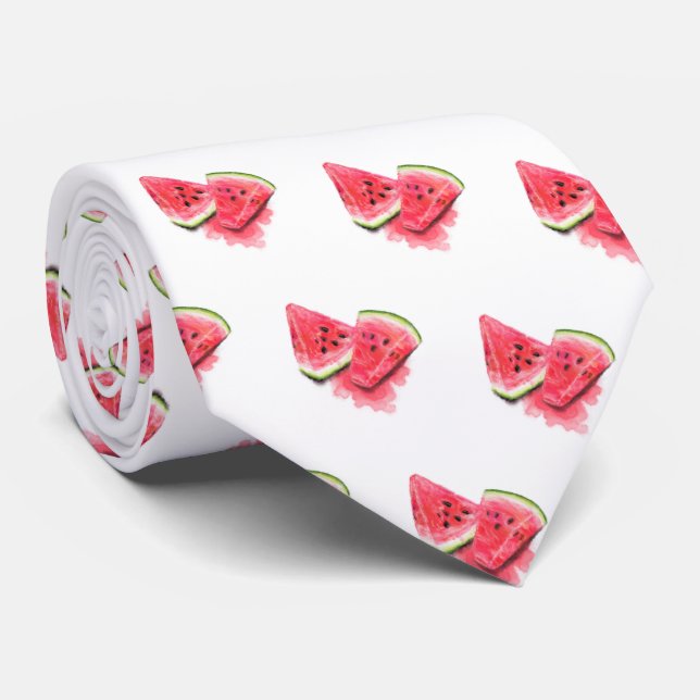 Red Sweet Juicy Watermelon Pieces - Party Krawatte (Gerollt)