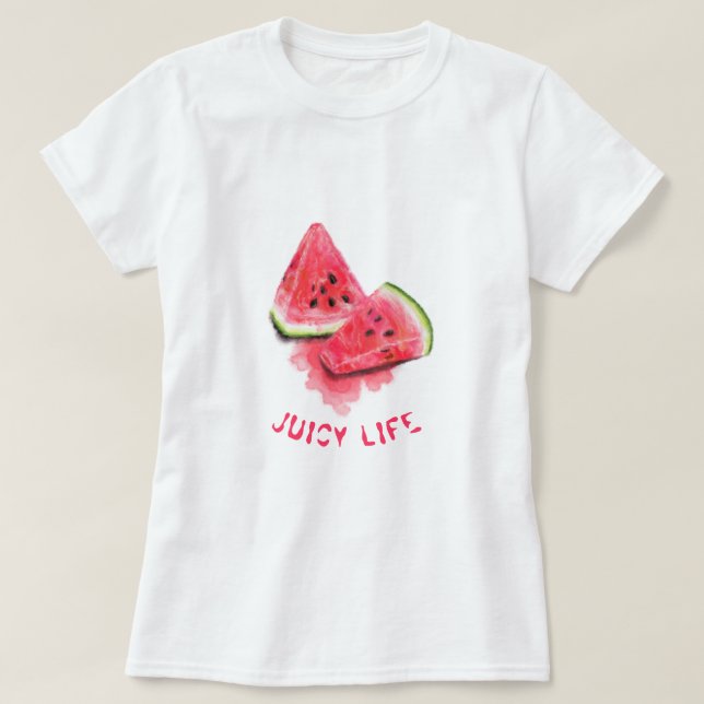 Red Sweet Juicy Watermelons T - Shirt Lecker - Spa (Design vorne)
