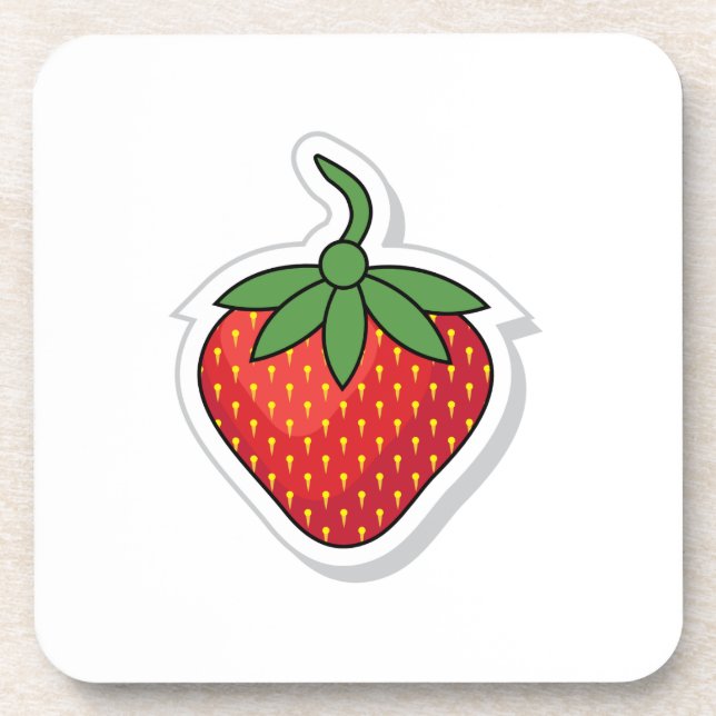 Red Sweet Strawberry Untersetzer (Vorderseite)