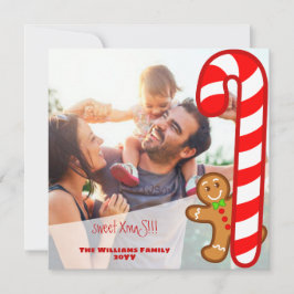 Red Sweet XmaS Gingerbread Candy Cane-Odd One Out Feiertagskarte