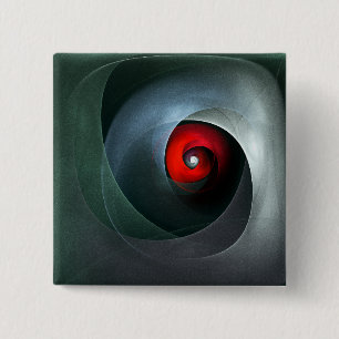 Red Swirl Artistic Modern Abstrakt Art Pattern #19 Button
