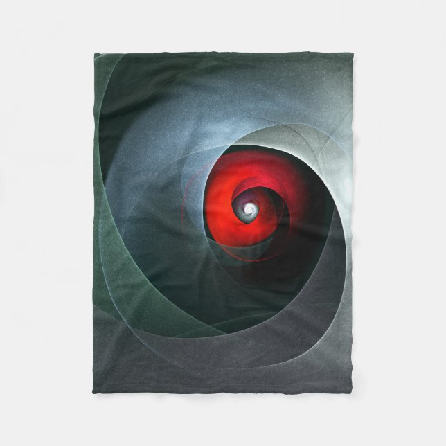 Red Swirl Artistic Modern Abstrakt Art Pattern #19 Fleecedecke (Vorderseite)
