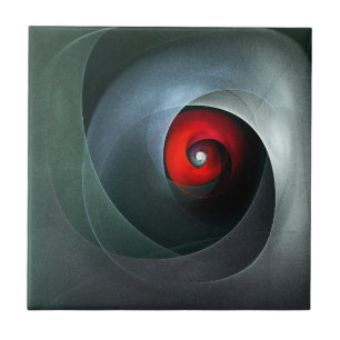 Red Swirl Artistic Modern Abstrakt Art Pattern #19 Fliese