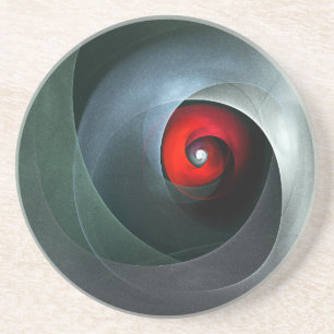 Red Swirl Artistic Modern Abstrakt Art Pattern #19 Getränkeuntersetzer