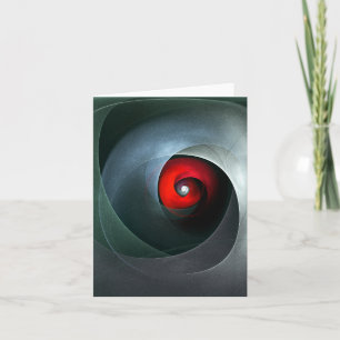 Red Swirl Artistic Modern Abstrakt Art Pattern #19 Karte
