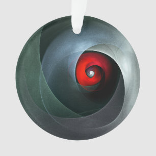 Red Swirl Artistic Modern Abstrakt Art Pattern #19 Ornament