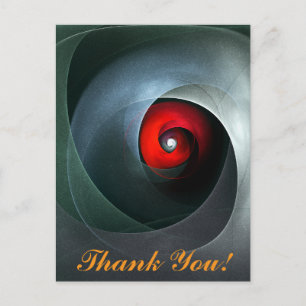 Red Swirl Artistic Modern Abstrakt Art Pattern #19 Postkarte