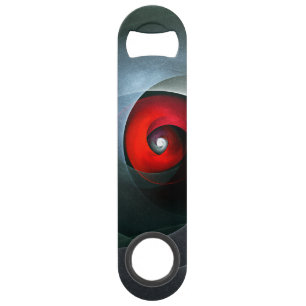 Red Swirl Artistic Modern Abstrakt Art Pattern #19 Speed Flaschenöffner