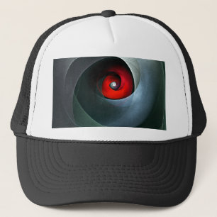 Red Swirl Artistic Modern Abstrakt Art Pattern #19 Truckerkappe