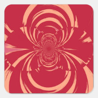 RED SWIRL RETRO ART DECO
