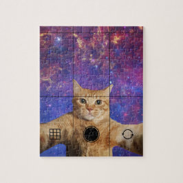 Red Tabby Cat Selfie im Weltraum