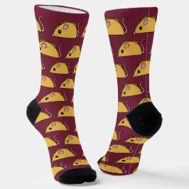 Red Taco Rat Crew Socken