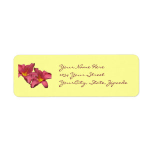 Red Taglilie Address Label