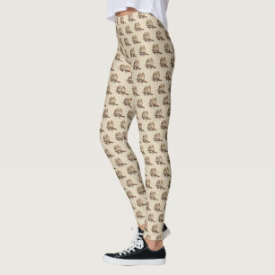 Red Tail Hawk Love Bird Snow Winter Holiday Leggings