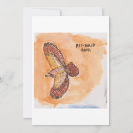 Red-tailed hawk Greeting Card Einladung
