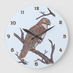 Red Tailing Hawk Große Wanduhr