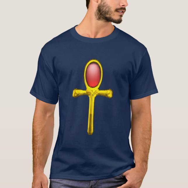 RED TALISMAN, GOLD ANKH T-Shirt (Vorderseite)