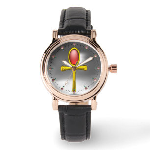 RED TALISMAN , Ruby Gemstones , grau weiß Armbanduhr