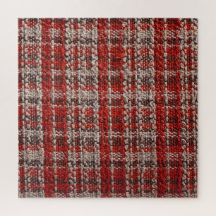 Red Tartan Fabric: Texturierter Hintergrund