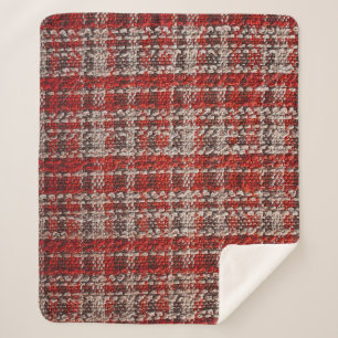 Red Tartan Fabric: Texturierter Hintergrund Sherpadecke