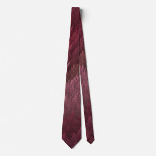 Red Tartan Feather Pattern Krawatte