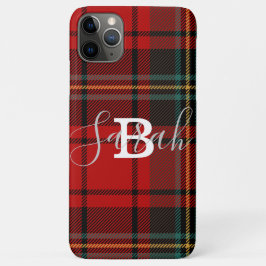 Red Tartan Kariert Checkered Scotland Monogram Nam Case-Mate iPhone Hülle