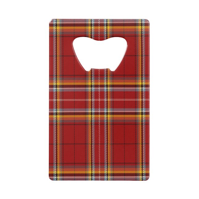 Red Tartan Kreditkarte Flaschenöffner (Vorderseite)