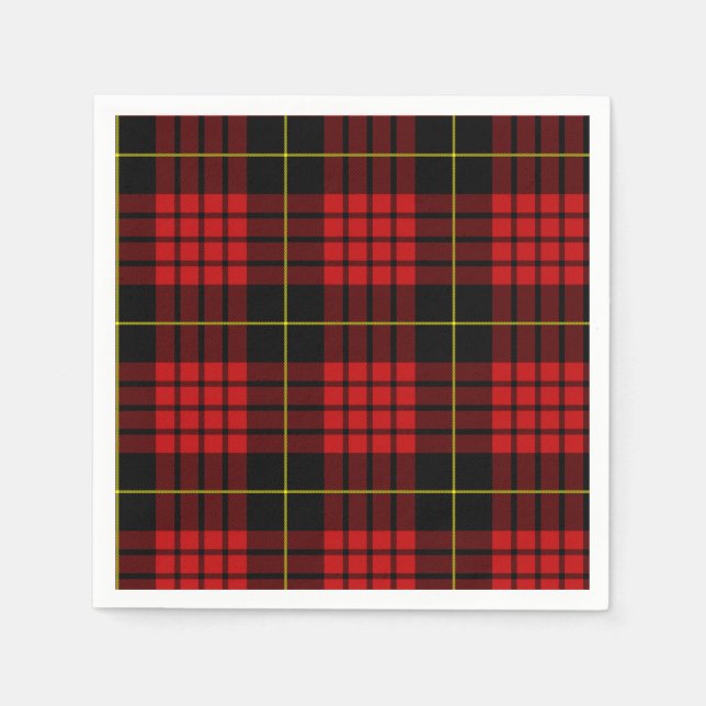 Red Tartan Paper Napkins Serviette (Vorderseite)