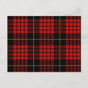 Red Tartan Postcard Postkarte