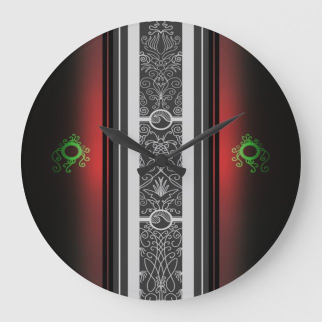 Red Tattoo Surf Große Wanduhr (Vorderseite)