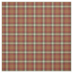 Red Taupe Beige Dark Brown Tartan Squares Muster Stoff