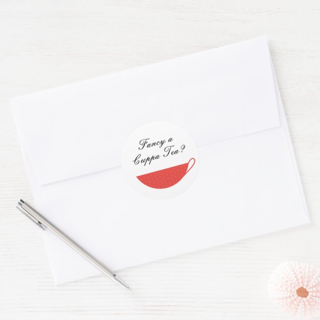 Red Teacup Umschlag Aufkleber & Sticker (Umschlag)