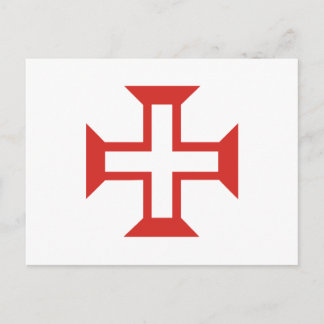 Red Templar Cross Postkarte