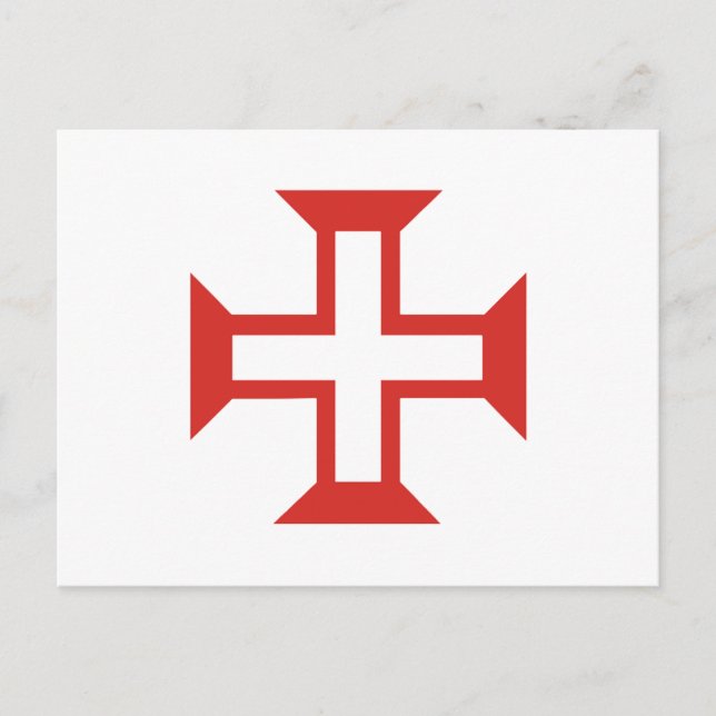 Red Templar Cross Postkarte (Vorderseite)