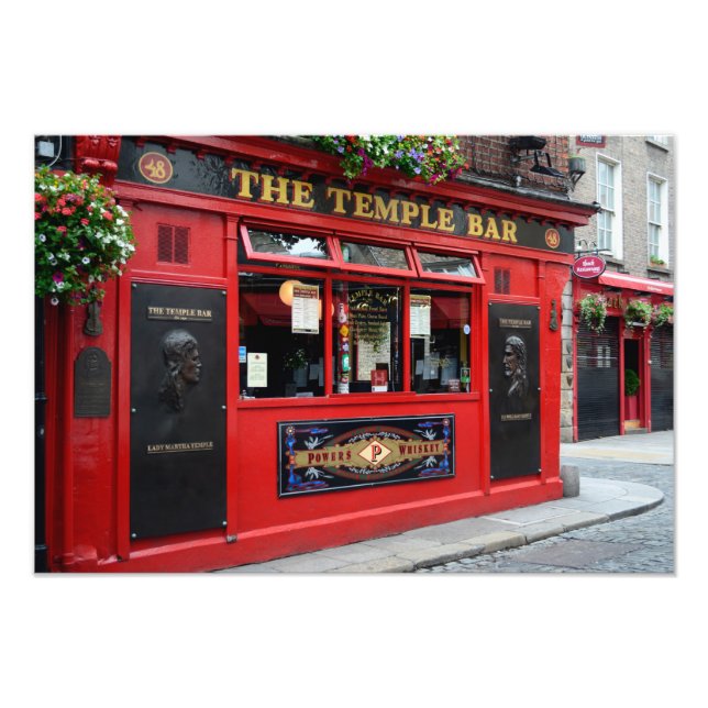 Red Temple Bar pub in Dublin Foto (Vorne)