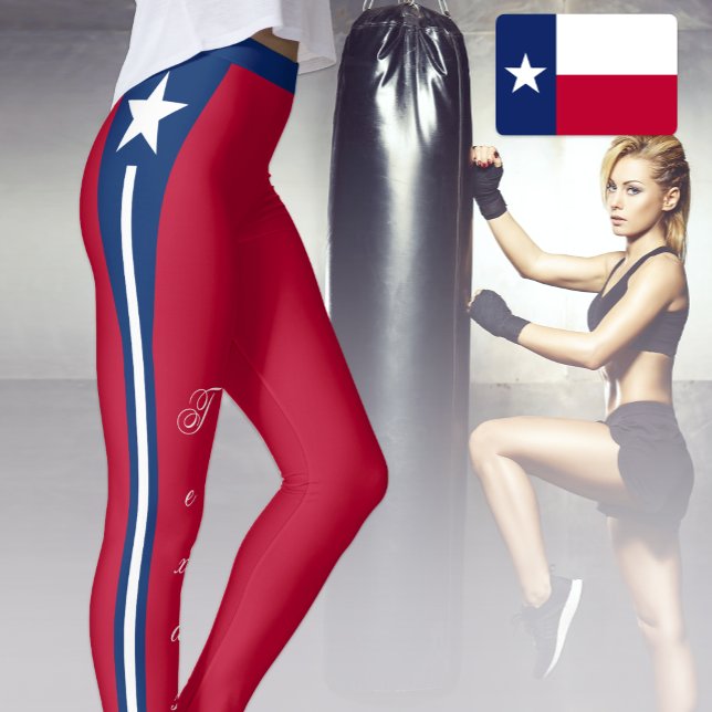 Red Texas Leggings, Texas Flag /sports Leggings (Von Creator hochgeladen)