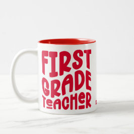 Red Text der ersten Klasse Zweifarbige Tasse