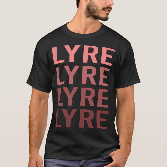 Red Text Lyre T-Shirt (Vorderseite)