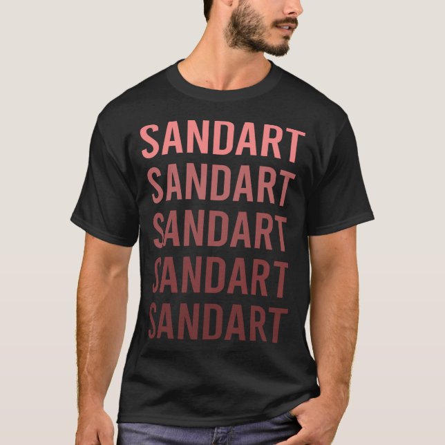 Red Text Sand Art T-Shirt (Vorderseite)