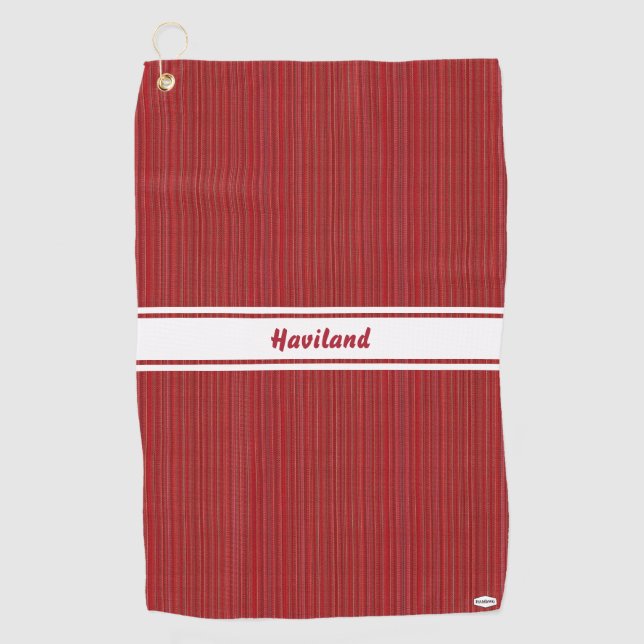 Red Texture Personalisiert Golf Handtuch HAMbWG (Vorderseite)