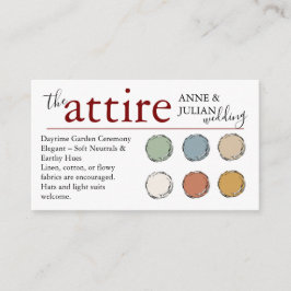 Red The Attire QR Code enclosure Card  Begleitkarte