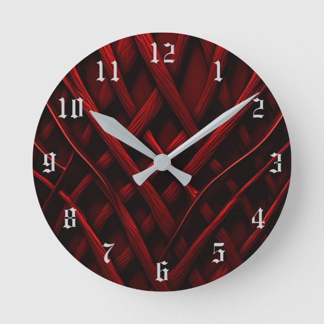 Red Thread Runde Wanduhr (Vorderseite)
