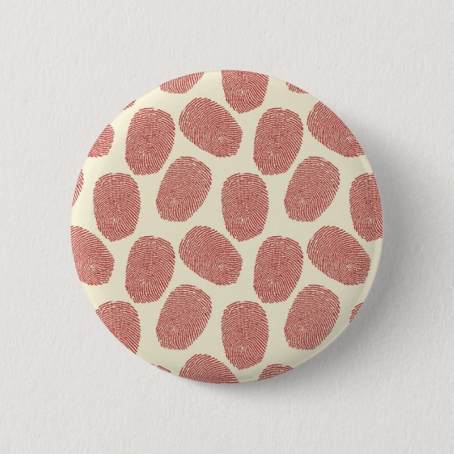 Red Thumbprint Pattern Button (Vorderseite)