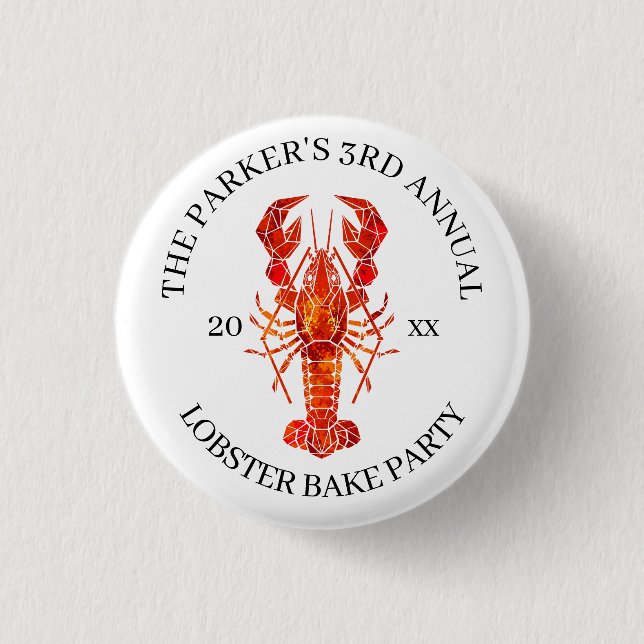 Red Tide | Lobster Bake Button (Vorderseite)