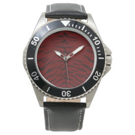 Red Tiger Digital Print Armbanduhr