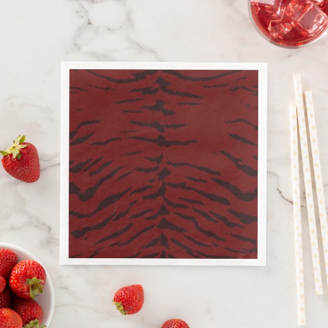 Red Tiger Digital Print Serviette (Beispiel)
