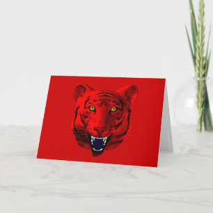 Red Tiger Feiertagskarte